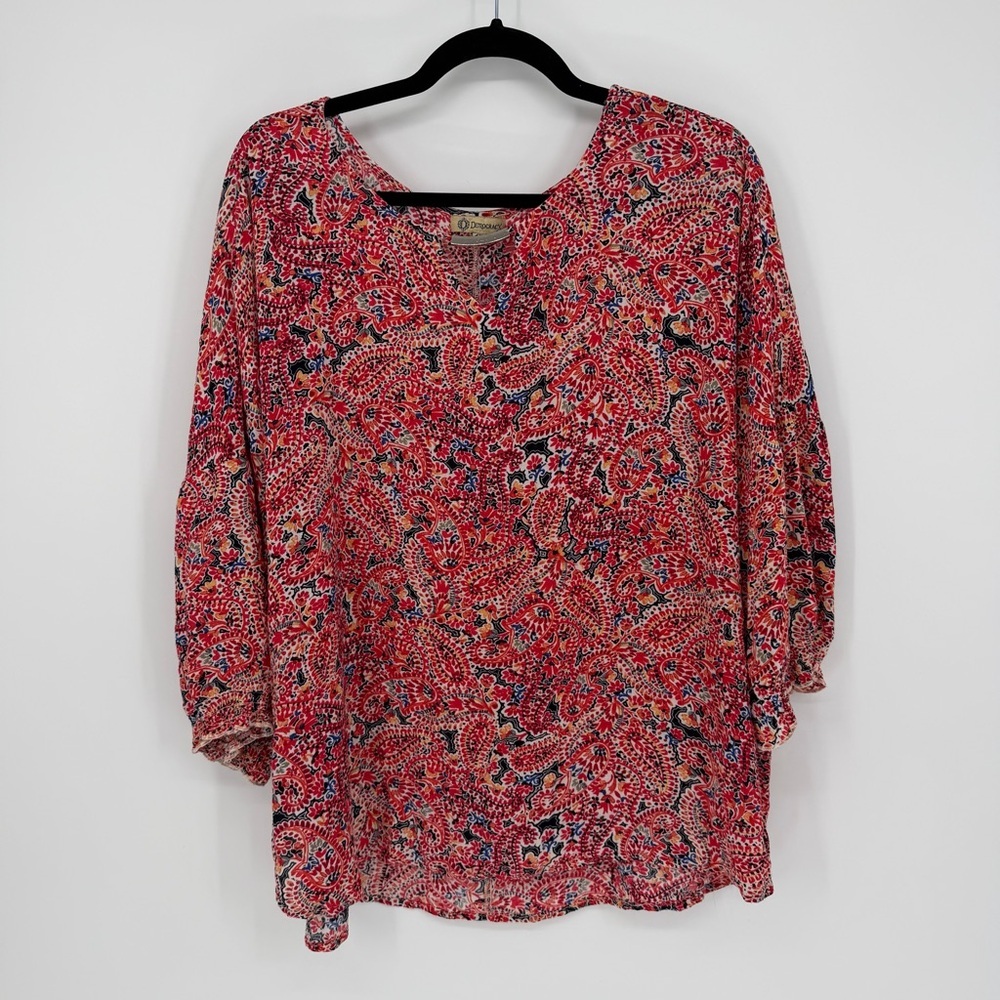 Boho Paisley Lightweight Plus Size Top